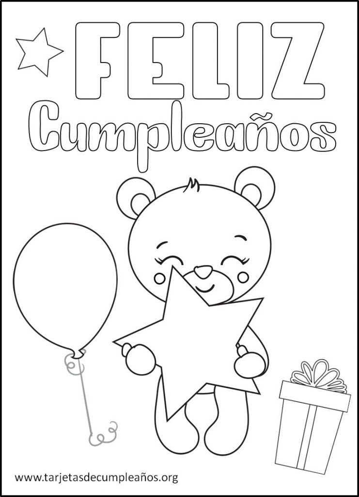 tarjetas de cumpleaños para colorear para mamá